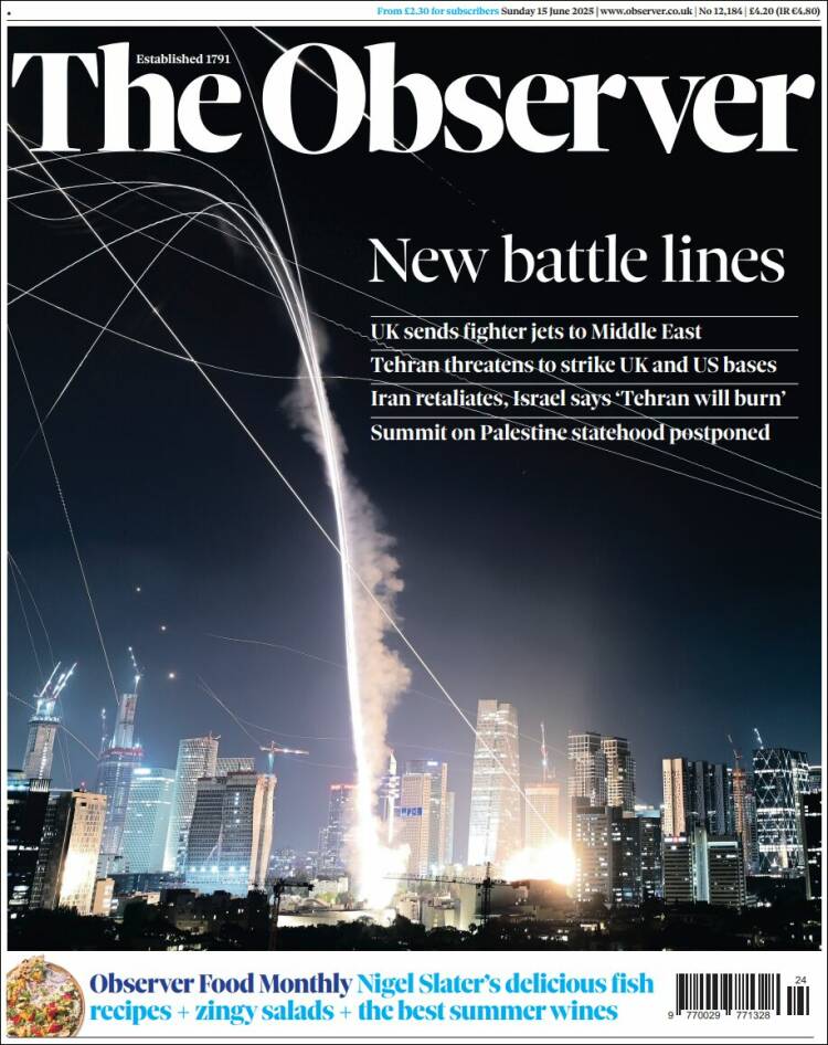 Portada de The Observer (United Kingdom)