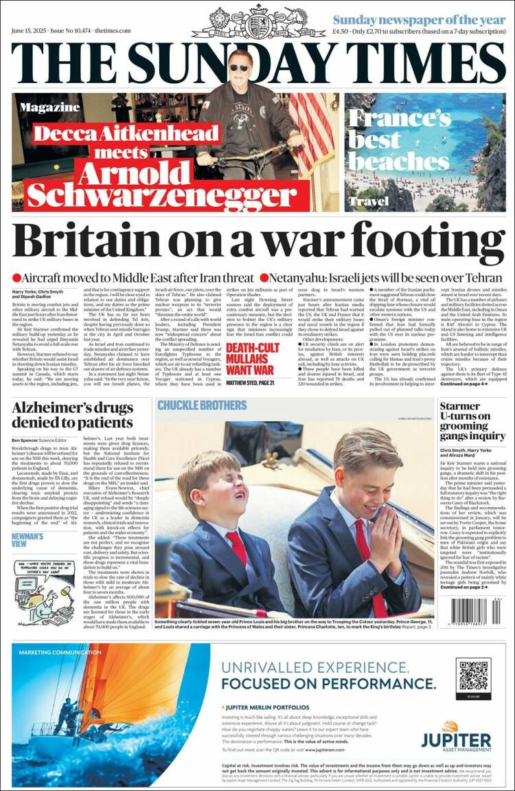 Portada de The Times (United Kingdom)