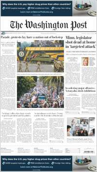 Portada de The Washington Post (USA)