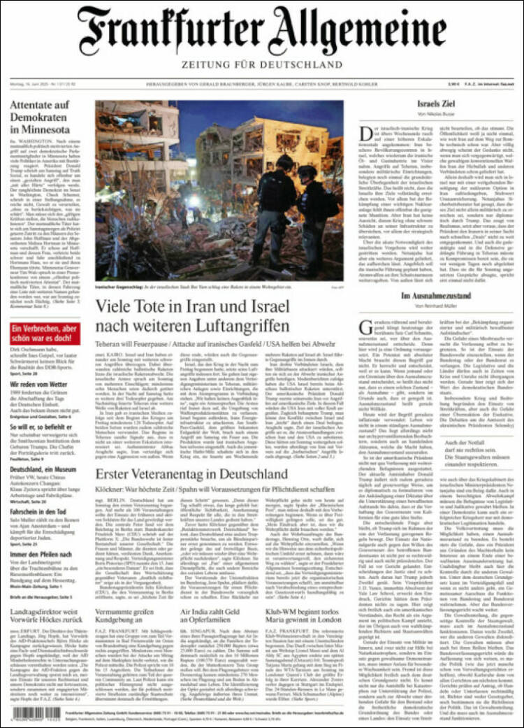 Portada de Frankfurter Allgemeine (Germany)