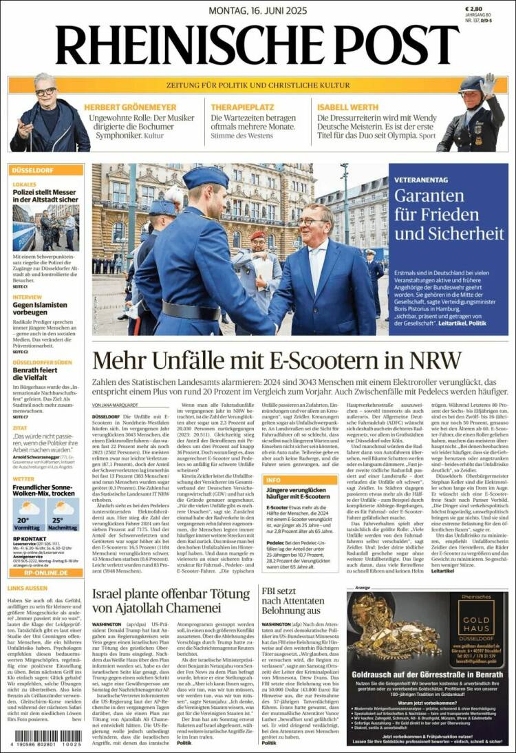 Portada de Rheinische Post (Germany)