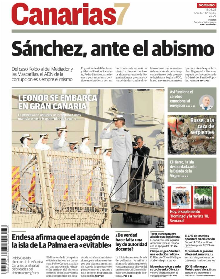 Portada de Canarias 7 (España)