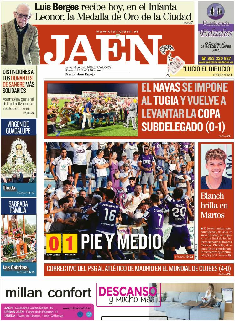 Portada de Diario Jaén (España)