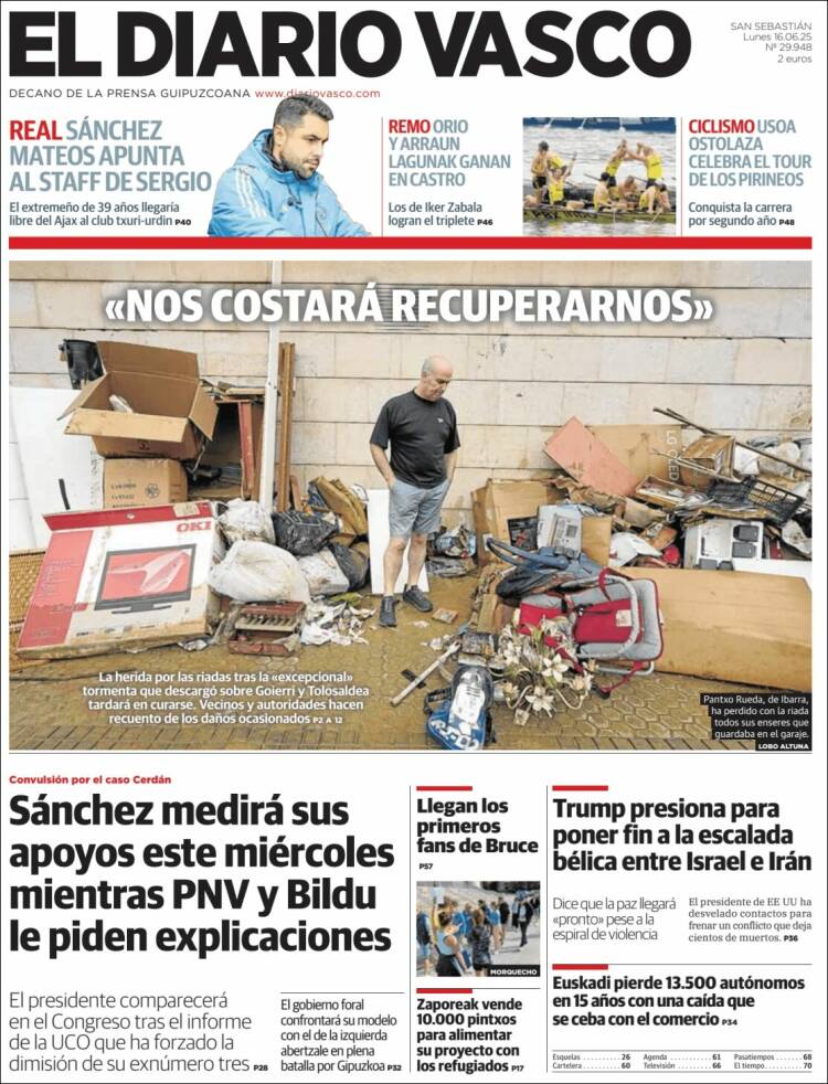 Portada de Diario Vasco (España)