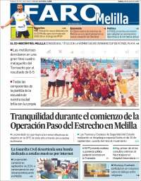 Portada de El Faro de Melilla (España)