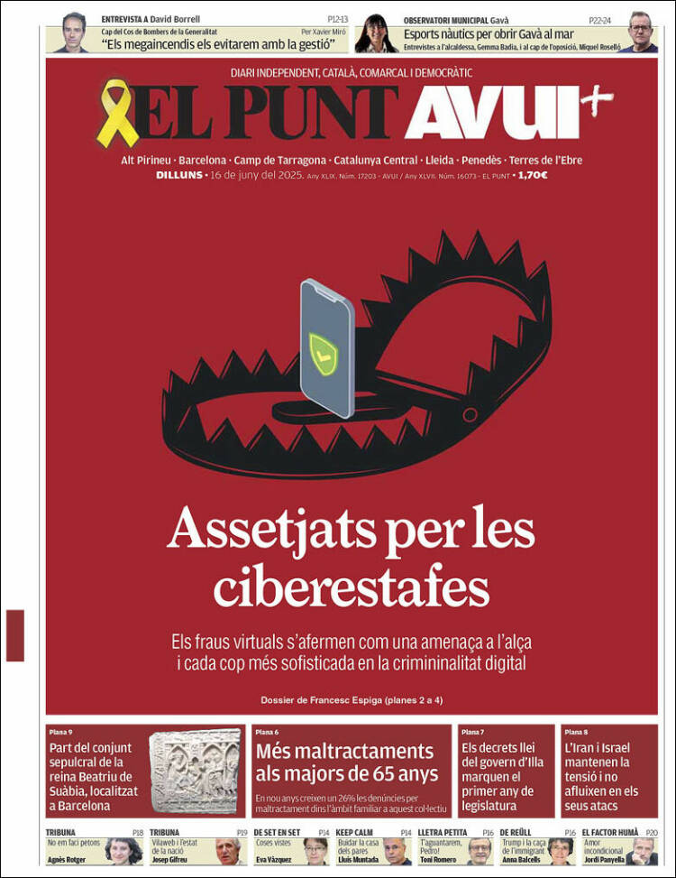 Portada de El Punt Avui (España)
