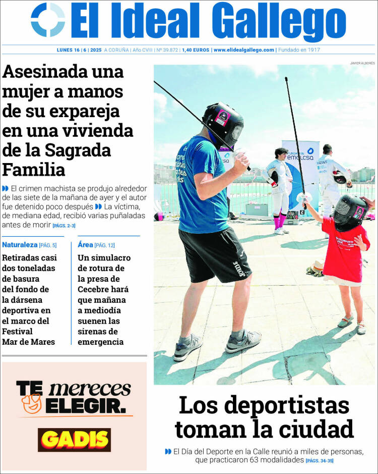 Portada de El Ideal Gallego (España)