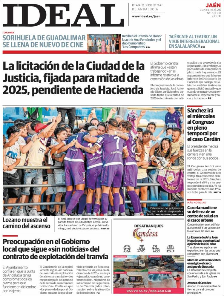 Portada de El Ideal de Jaén (España)