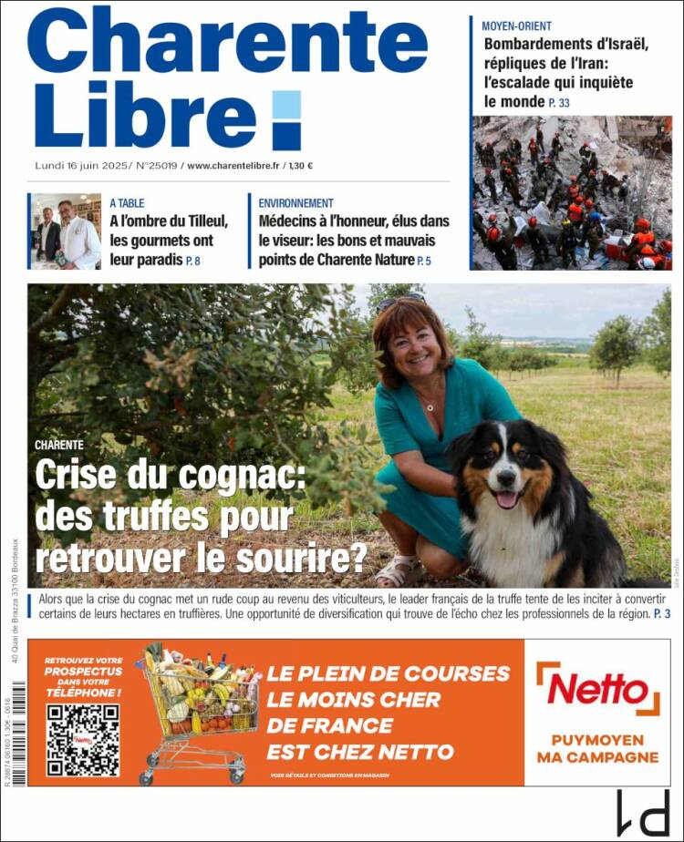Portada de Charente Libre (France)