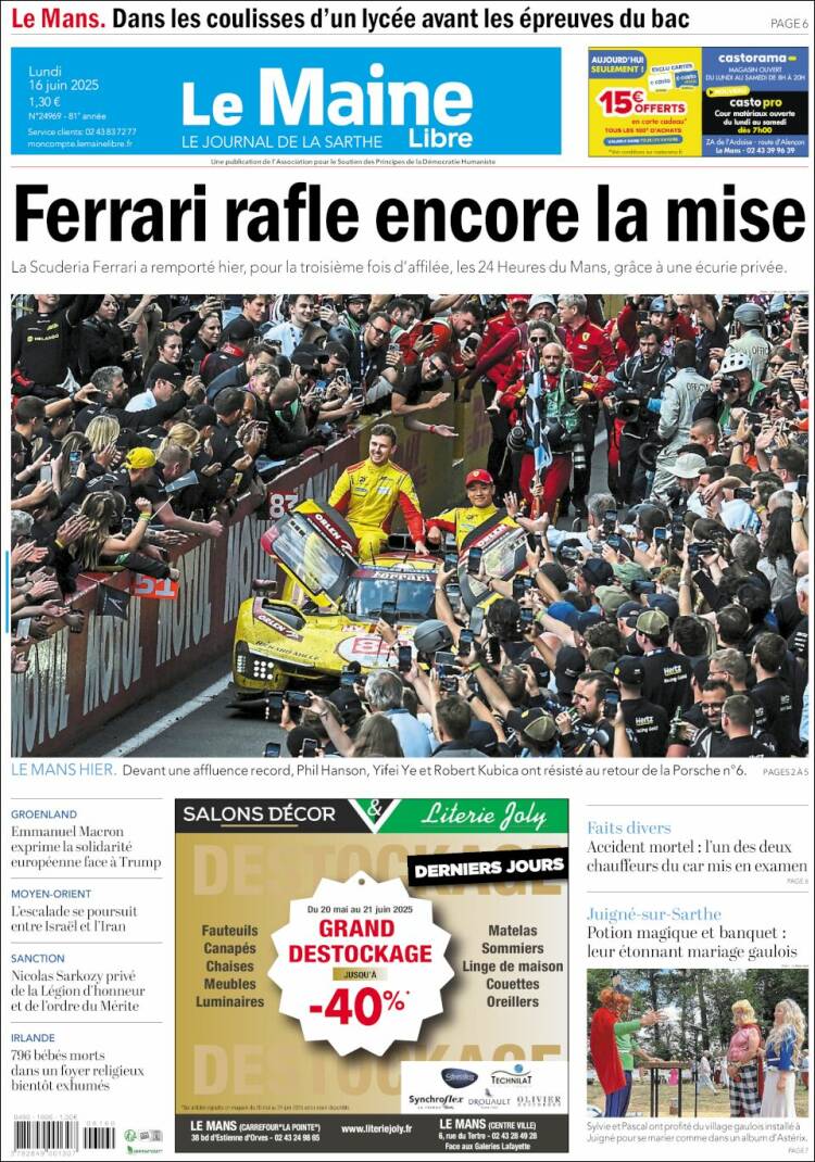 Portada de Le Maine Libre (France)