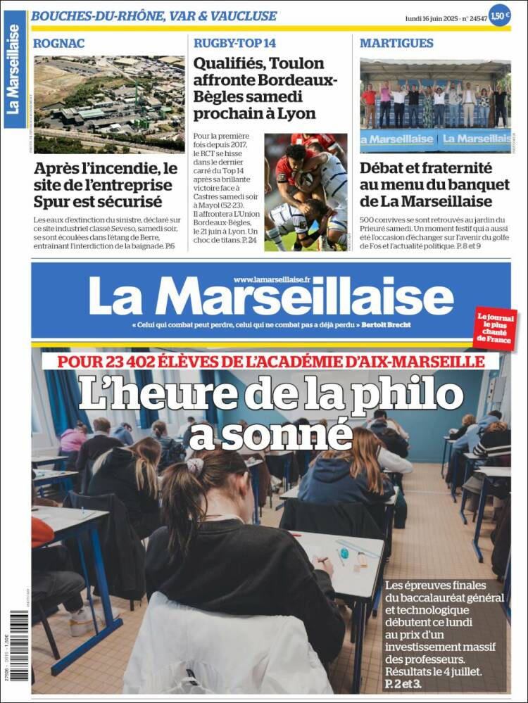 Portada de La Marseillaise (France)