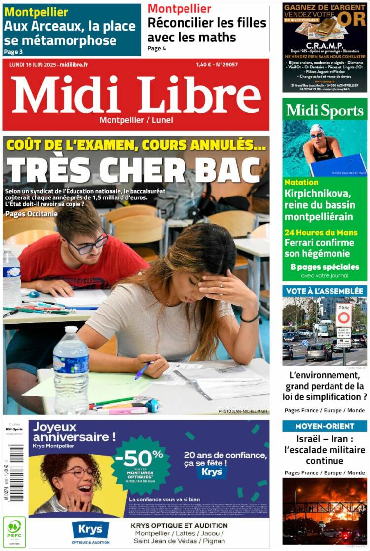 Portada de Midi Libre (France)