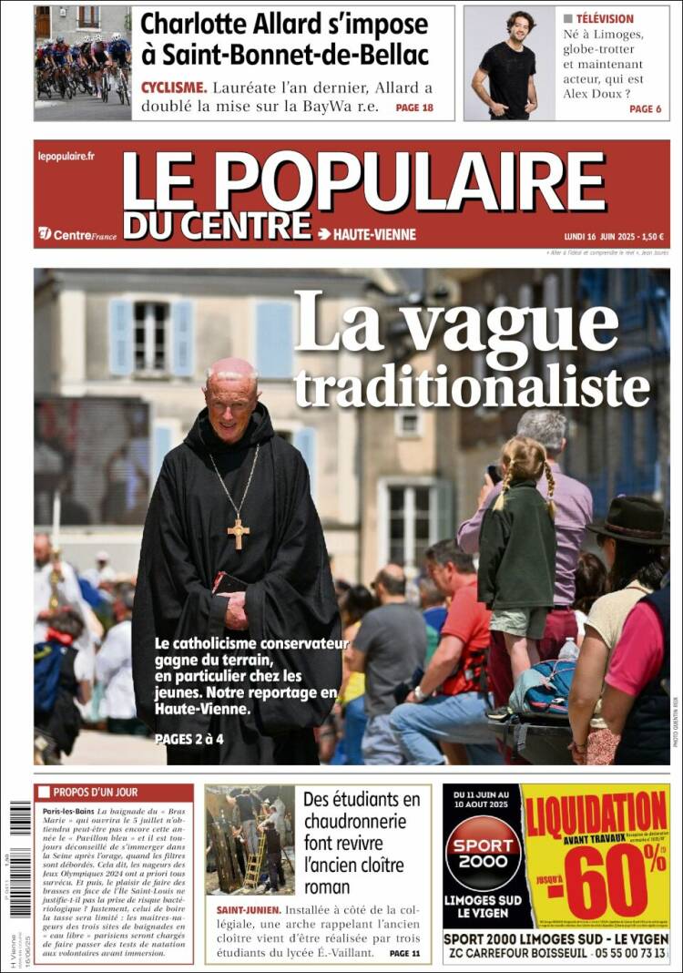 Portada de Le Populaire du Centre (France)
