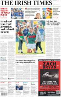 Portada de Irish Times (Irlanda)