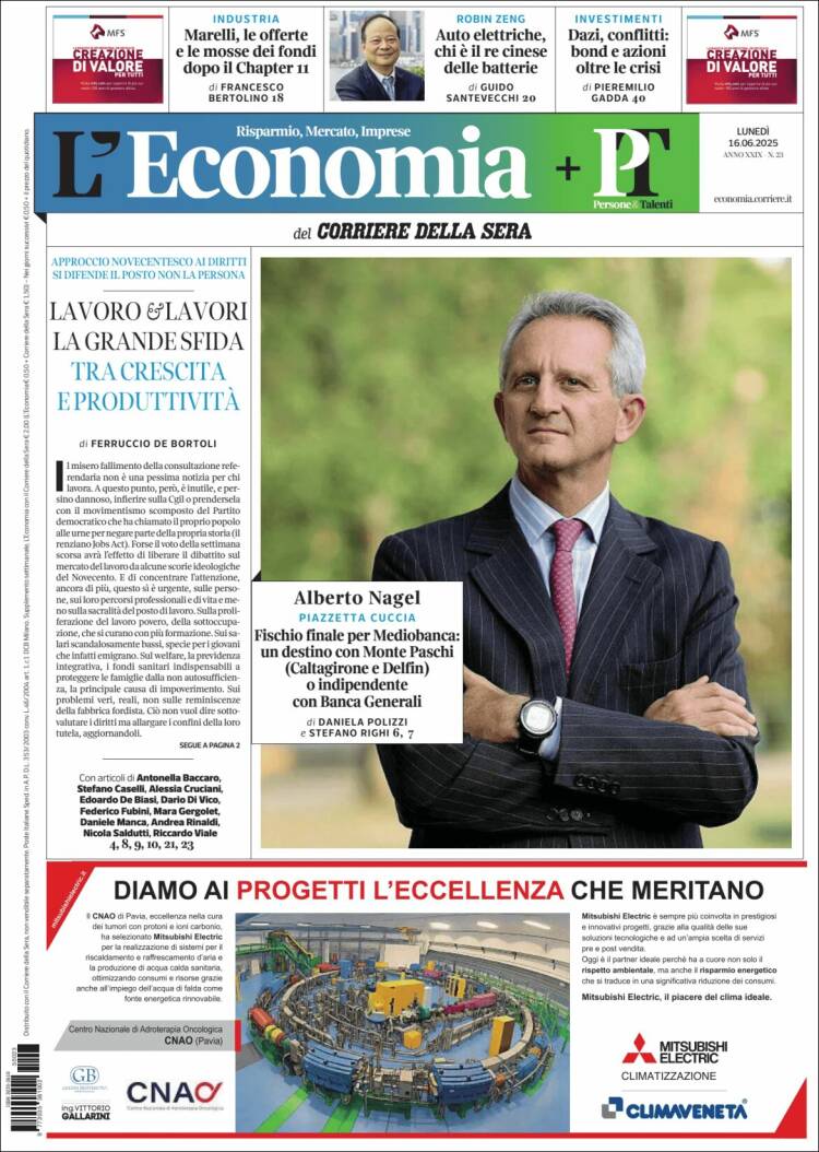 Portada de L'Economia (Italy)