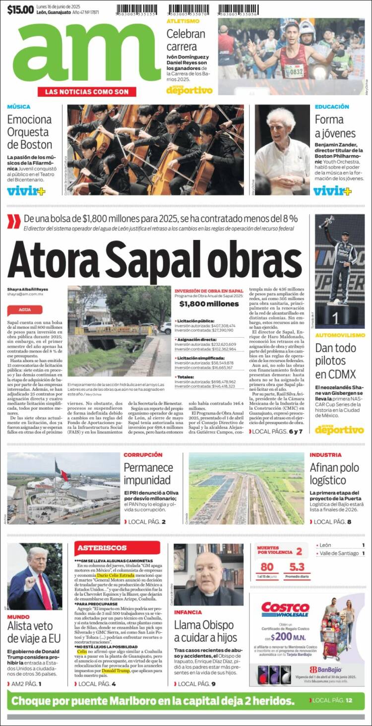 Portada de Al Día A.M. (México)