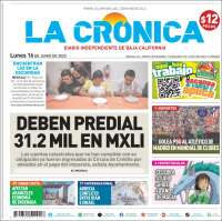 Portada de La Crónica de Baja California (México)
