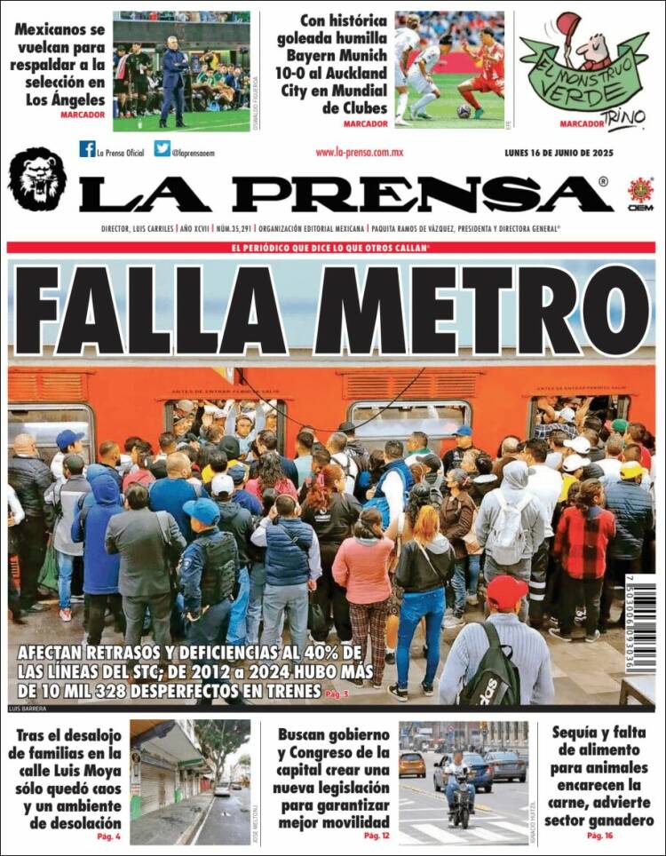 Portada de La Prensa (México)