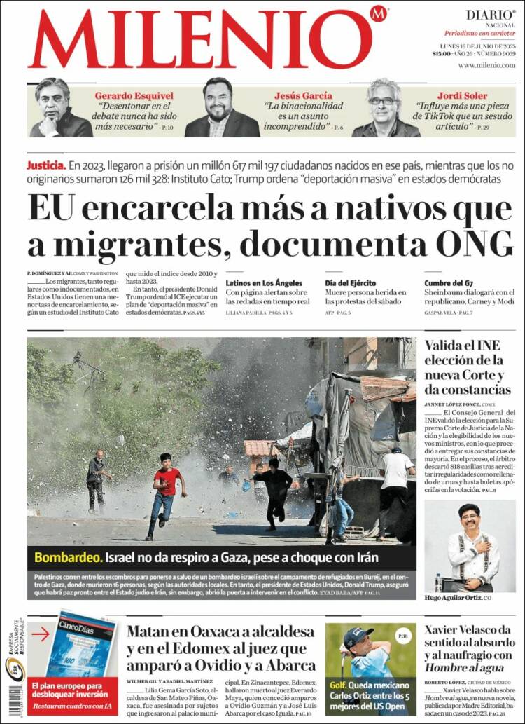 Portada de Milenio (México)