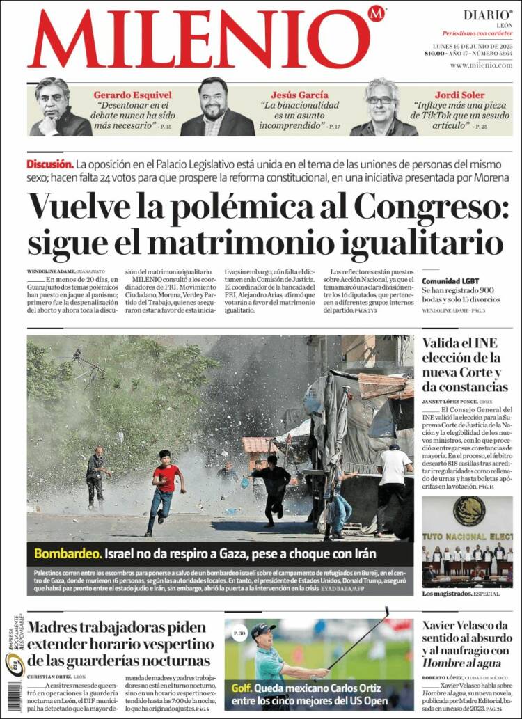 Portada de Milenio de León (México)