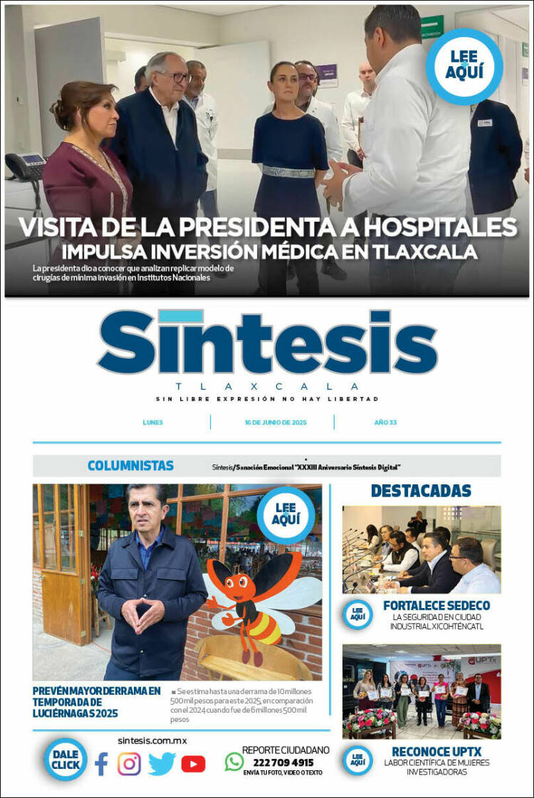 Portada de Síntesis de Tlaxcala (México)