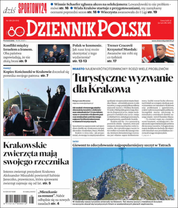 Portada de Dziennik (Polonia)