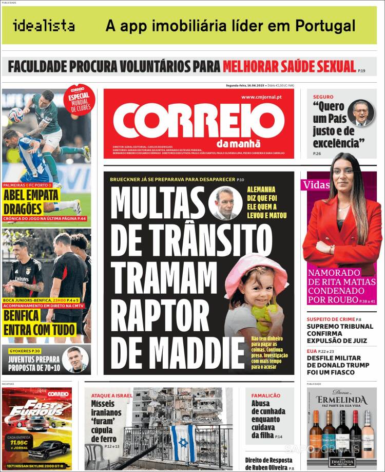 Portada de Correio da Manhã (Portugal)