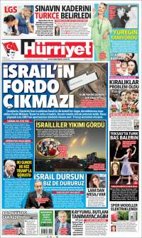 Portada de Hürriyet (Turkey)