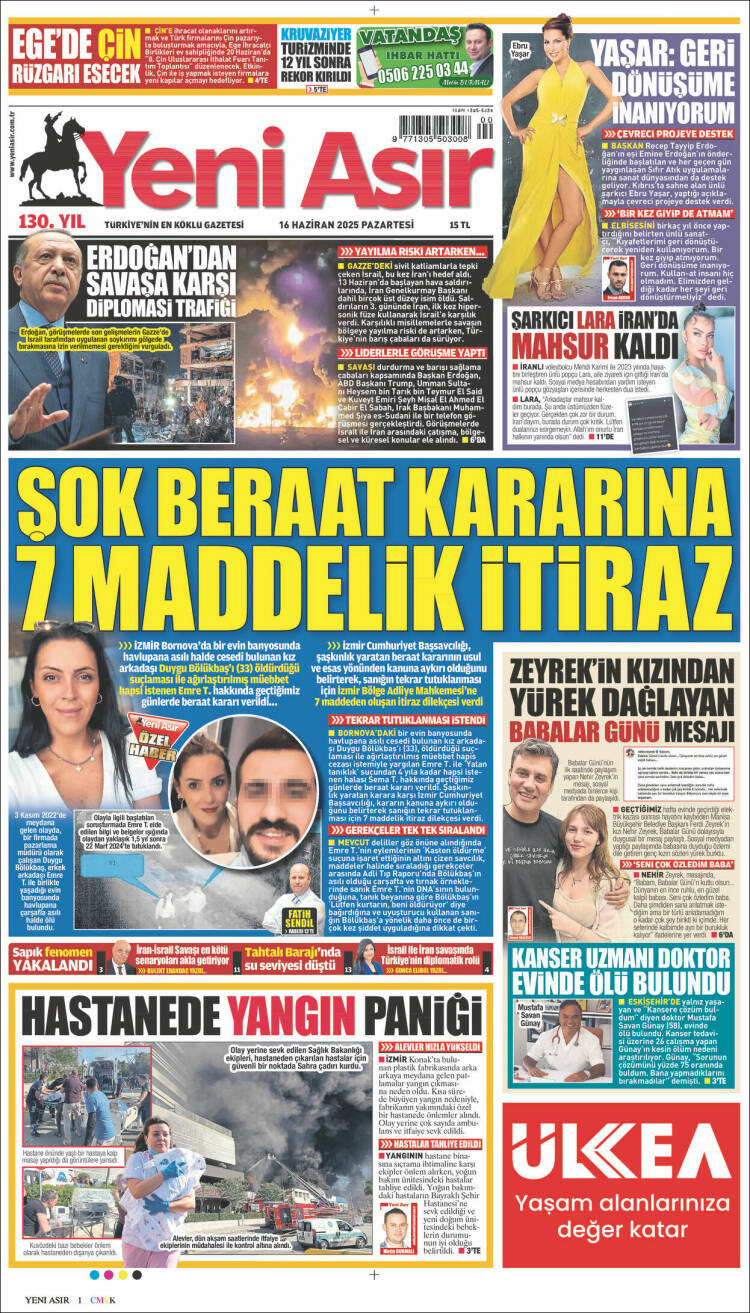Portada de Yeni Asır (Turkey)