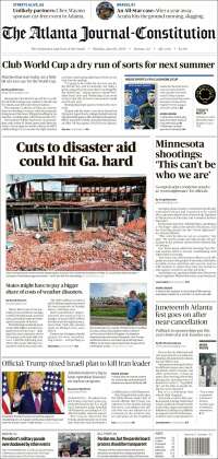 Portada de The Atlanta Journal-Constitution (USA)