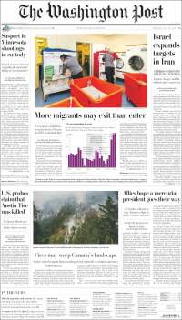 Portada de The Washington Post (USA)