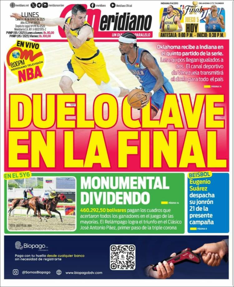 Portada de Meridiano (Venezuela)