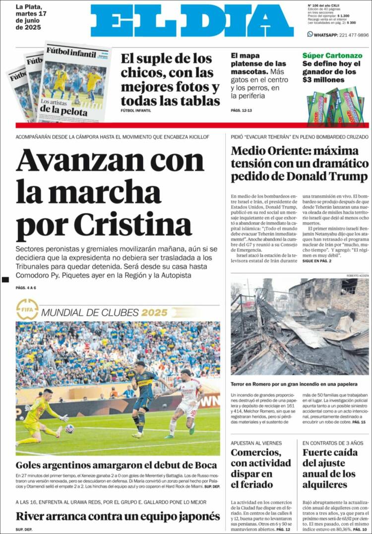 Portada de El Día de la Plata (Argentina)
