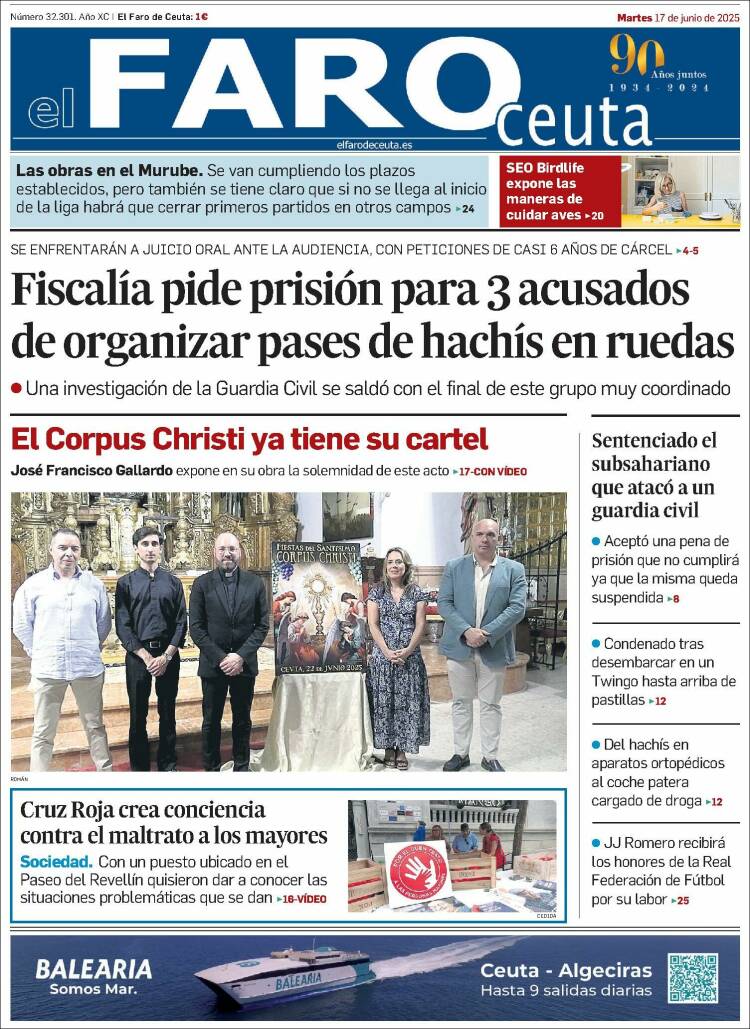 Portada de El Faro de Ceuta (España)