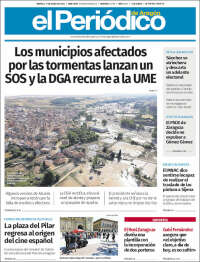 Portada de El Periódico de Aragón (Spain)