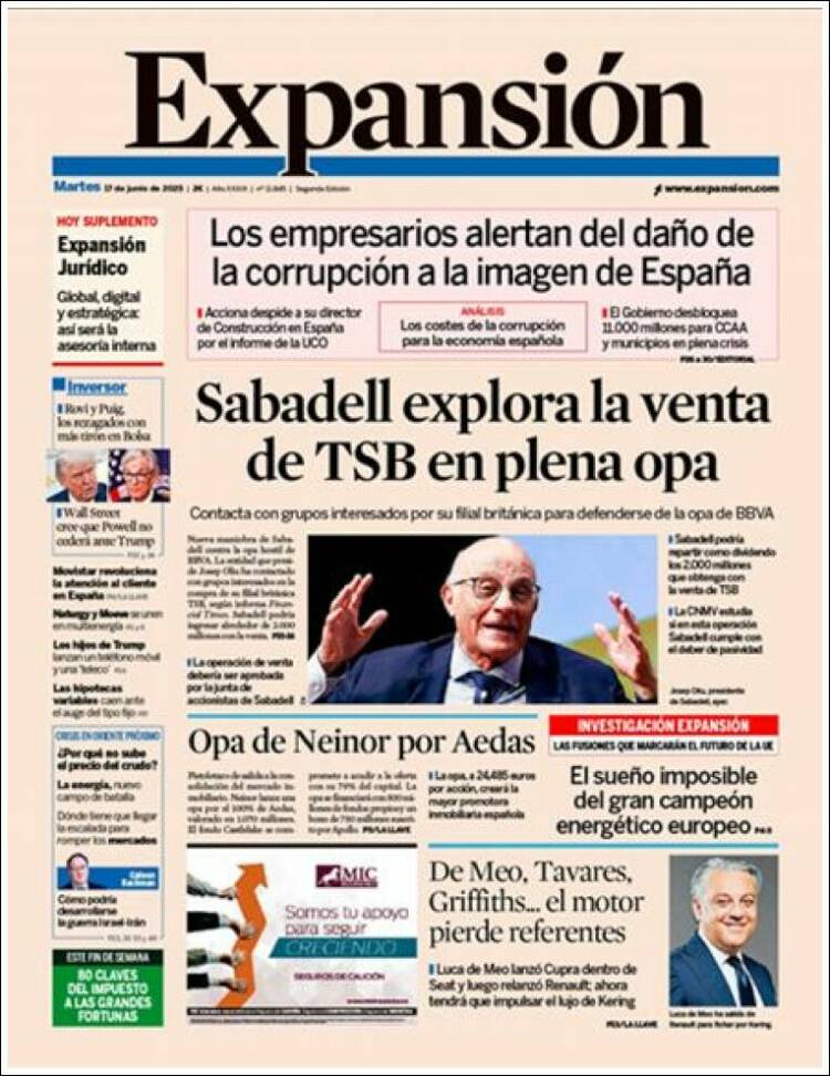 Portada de Expansión (Spain)