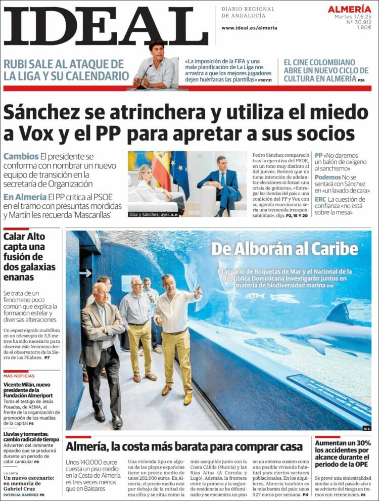 Portada de Ideal Almeria (España)