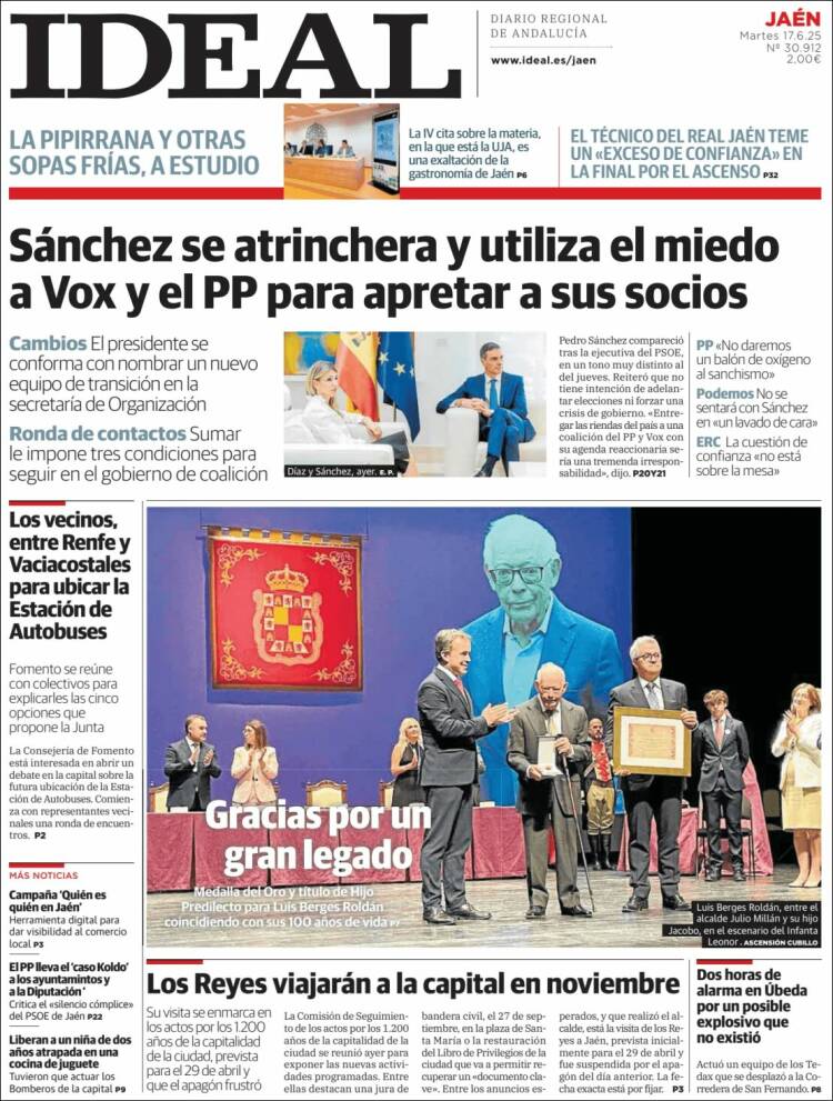Portada de El Ideal de Jaén (España)
