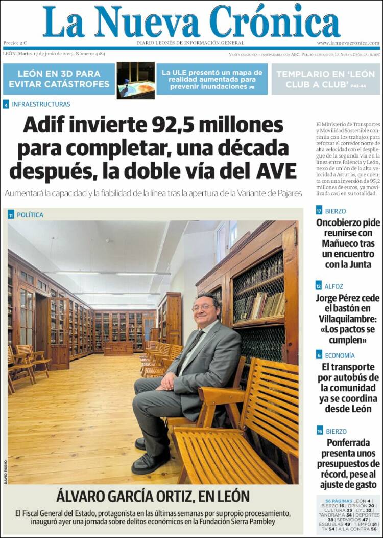 Portada de La Nueva Crónica (España)