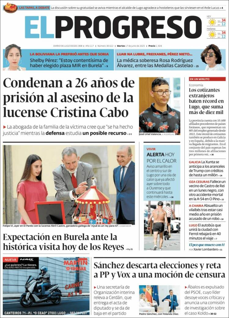 Portada de El Progreso (España)