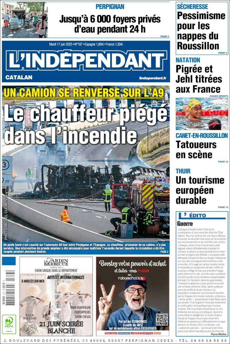 Portada de Le Indépendant (France)