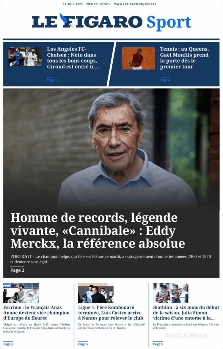 Portada de Le Figaro Sport (France)