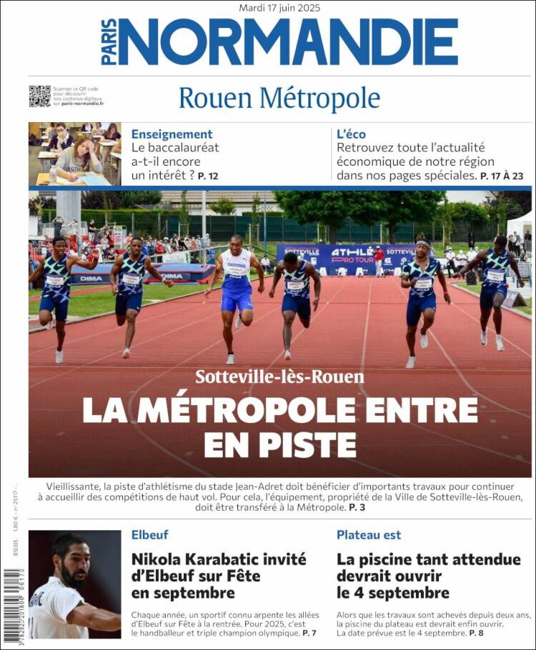 Portada de Paris Normandie (Francia)