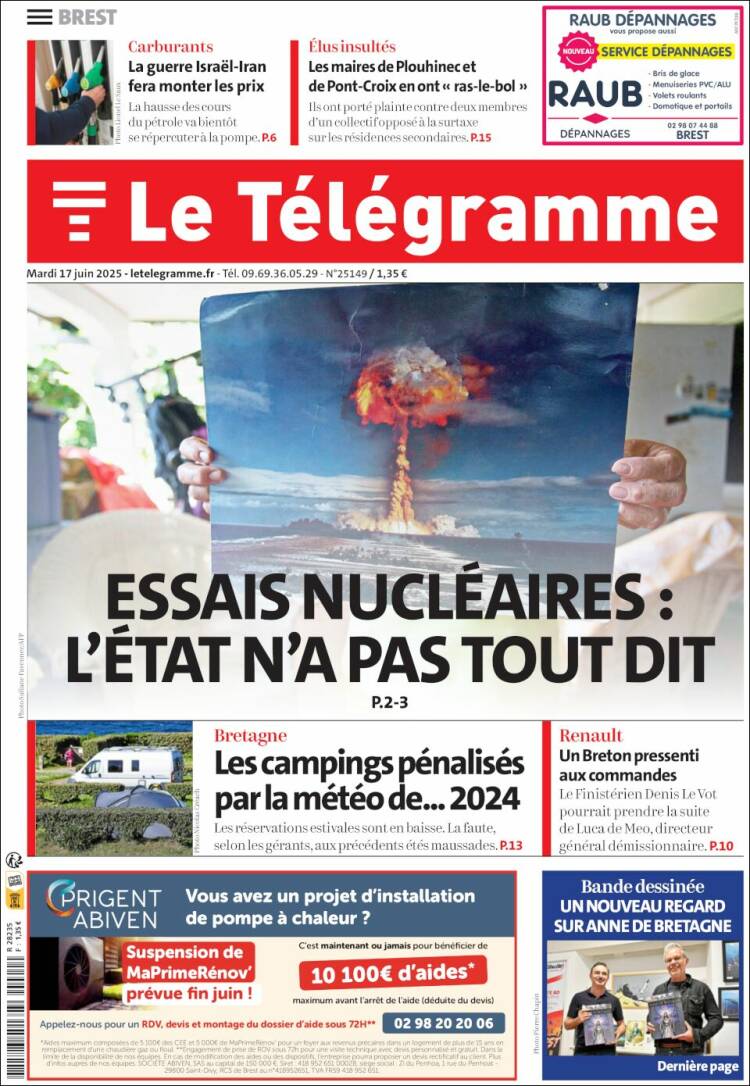 Portada de Télégramme (France)