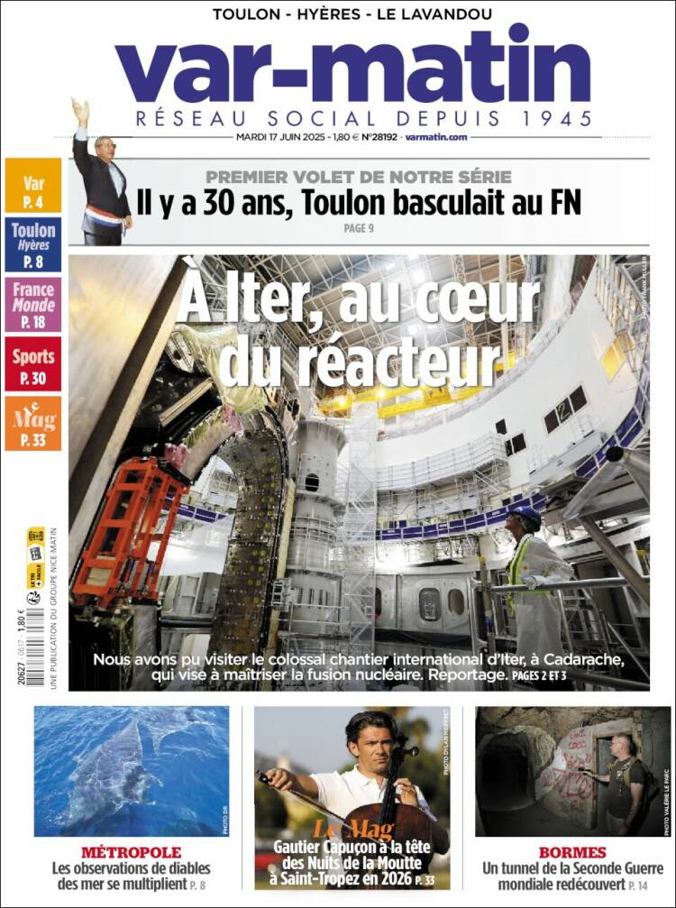 Portada de Var-Matin (France)