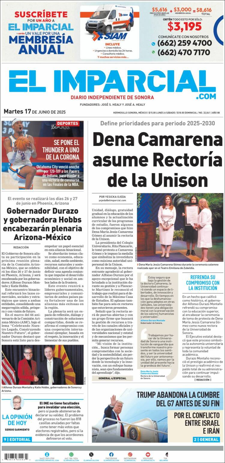 Portada de El Imparcial (México)
