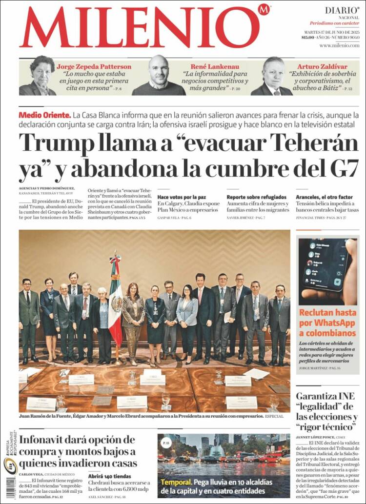 Portada de Milenio (México)