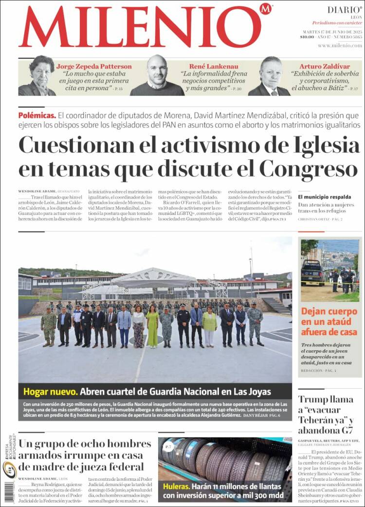 Portada de Milenio de León (México)