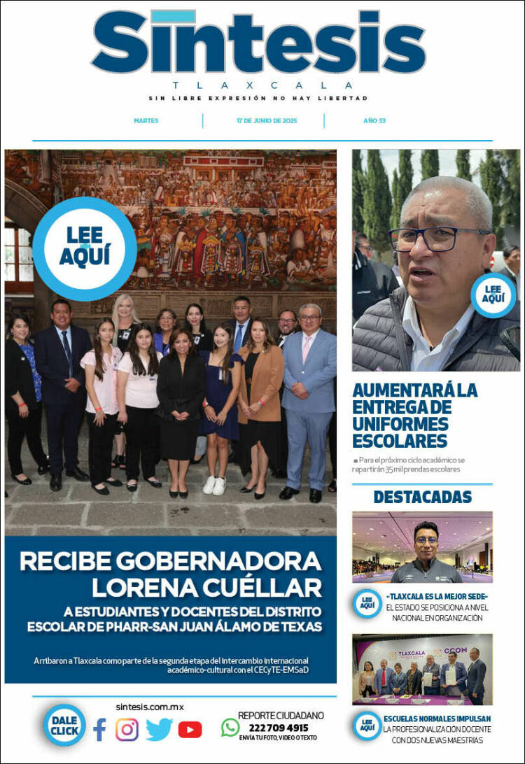 Portada de Síntesis de Tlaxcala (México)