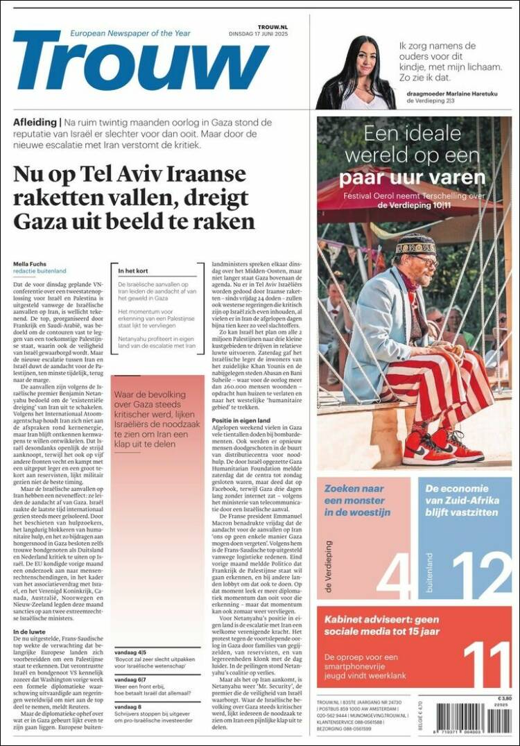 Portada de Trouw (Netherlands)